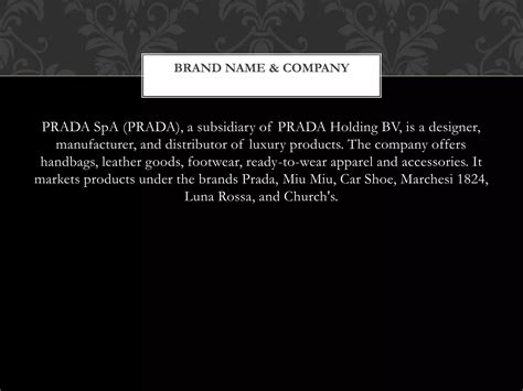 prada holding company|prada company name.